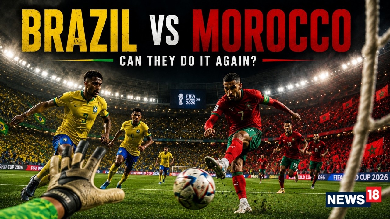 Brazil vs Morocco FIFA World Cp 2026 LIVE | Vin&iacute;cius J&uacute;nior | Achraf Hakimi | Raphinha | N18G