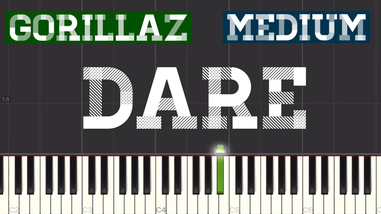 Gorillaz - DARE Piano Tutorial | Medium