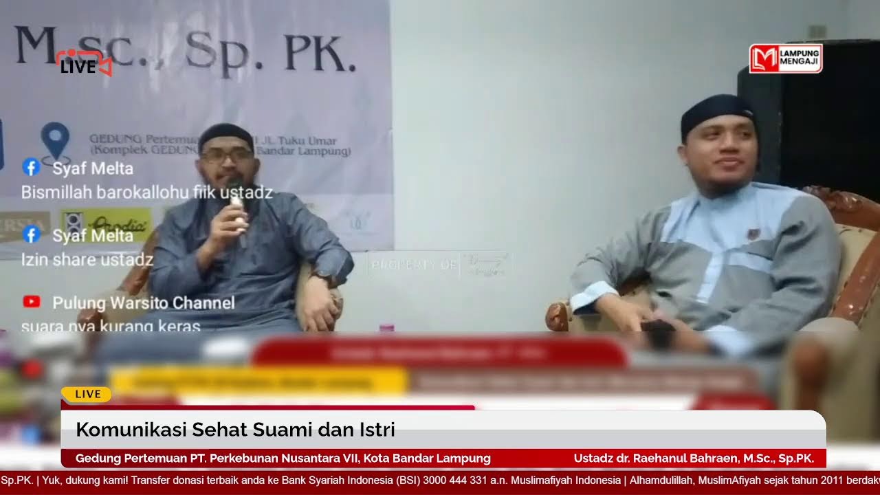 Komunikasi Sehat Suami dan Istri | Ustadz dr. Raehanul Bahraen, M.Sc., Sp.PK.