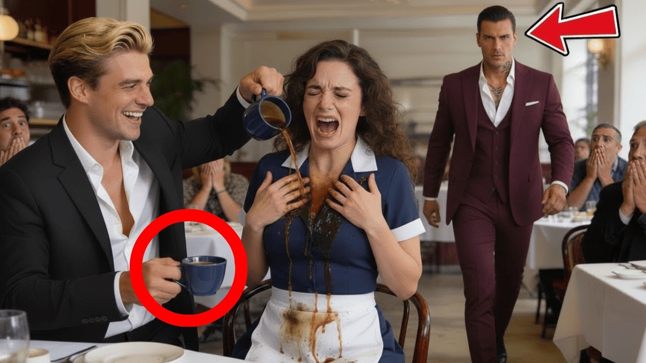 Millionaire's Son Pours Hot Tea on Poor Waitress–Unaware the Mafia Boss Was watching & this happened