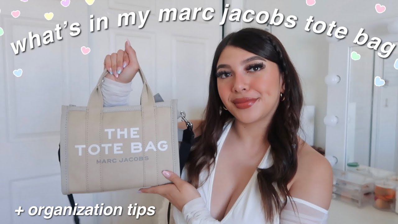 WHATS IN MY MARC JACOBS TOTE BAG *mini tote, + organization tips*