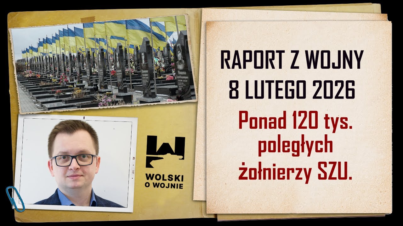 UKRAINA RAPORT Z WOJNY 8 lutego 2026 - ponad 120 tys poległych Ukraińców.
