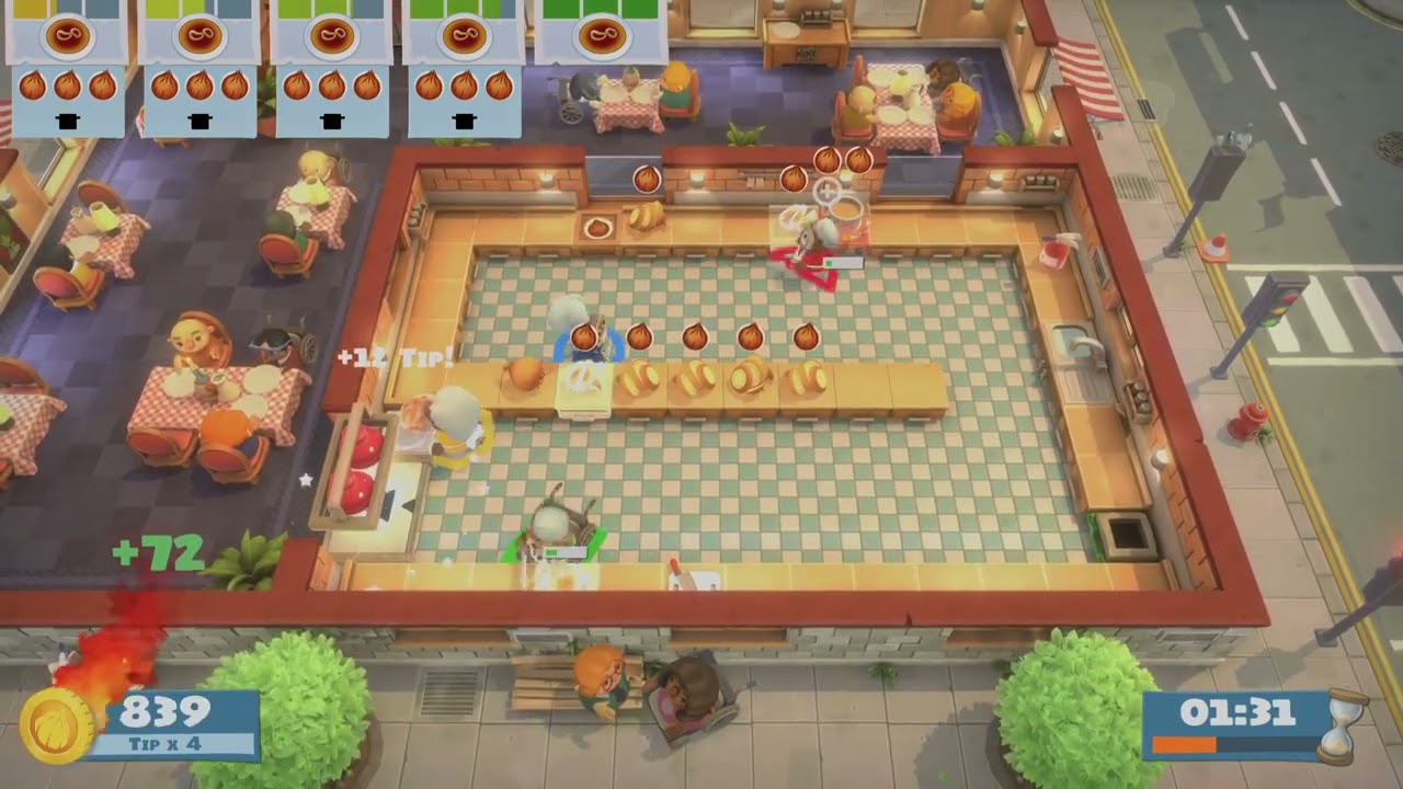 Overcooked! 1-1 4 Stars 4 player