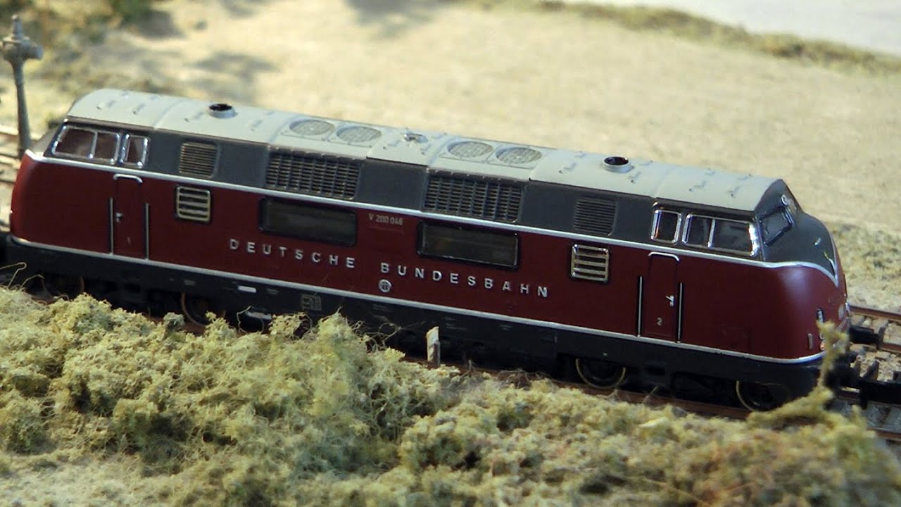 N Scale Model Railroad with German Trains