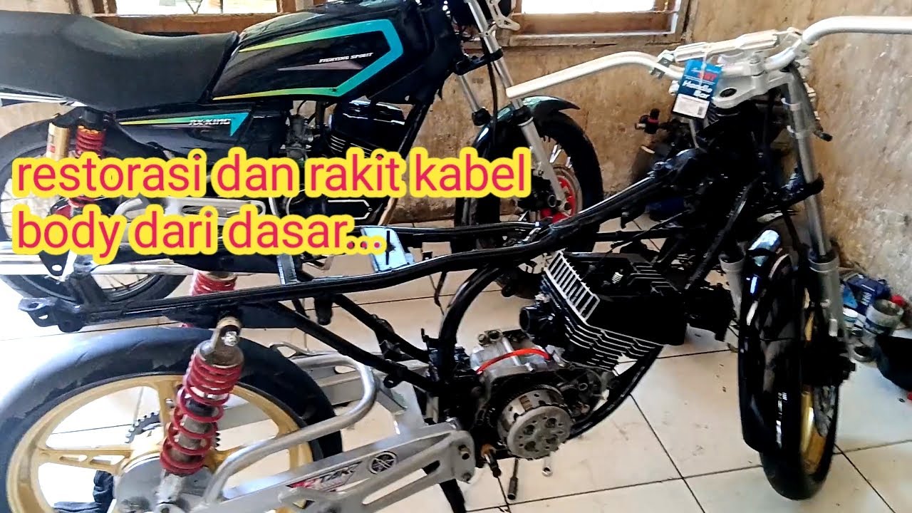 Rx king lagi restorasi dan merakit kabel body ulang