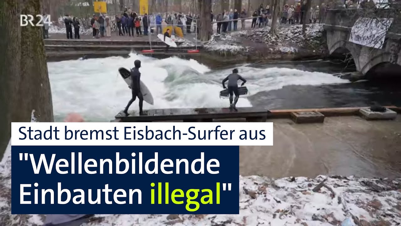 Ausgesurft: Eisbach-Surfer stellen Welle wieder her &ndash; Stadt greift ein | Abendschau | BR24