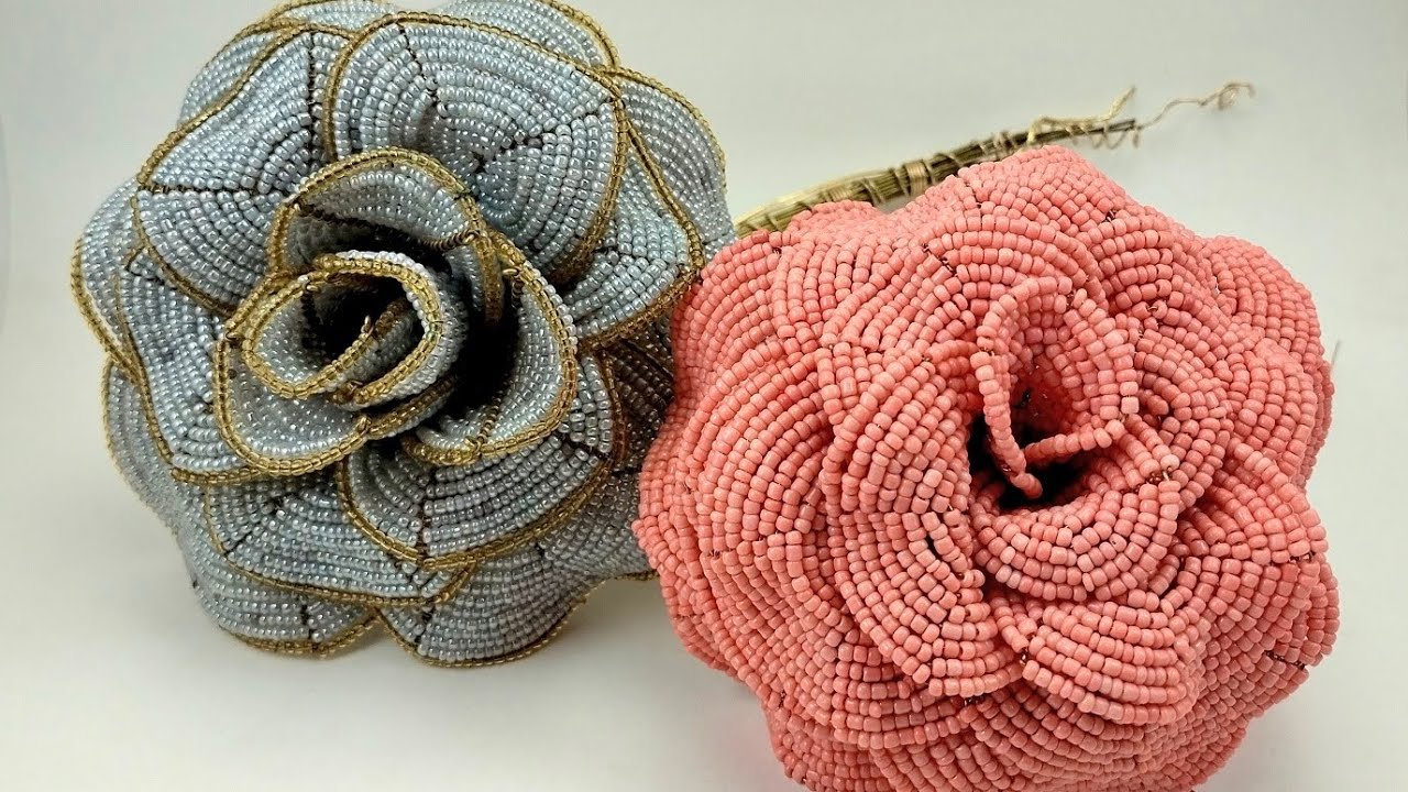 Tutorial : Rosa hecho con chaquira y alambre parte 1//diy // arte francés 
