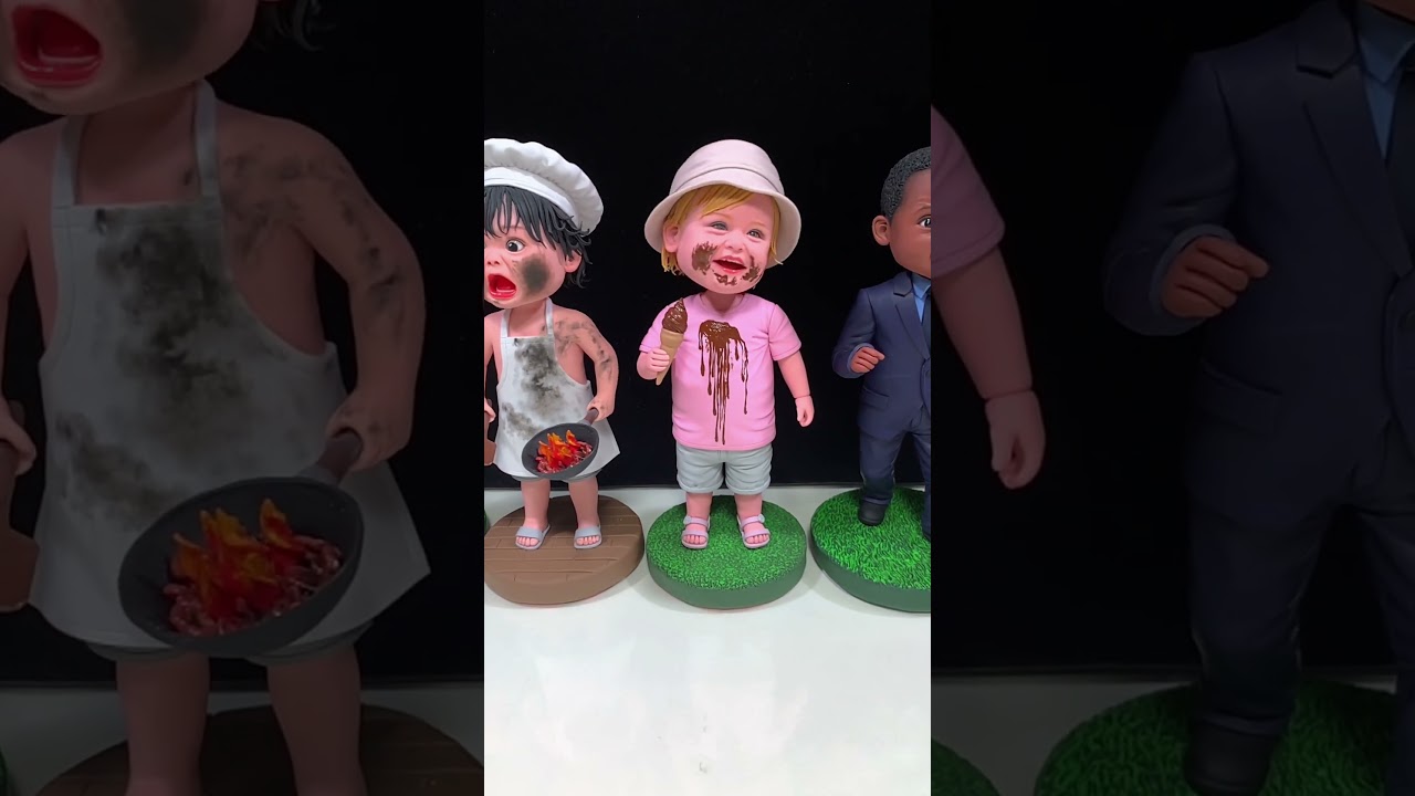 Handmade Clay Bobblehead Group ：Crafting a Fun and Lively Crew