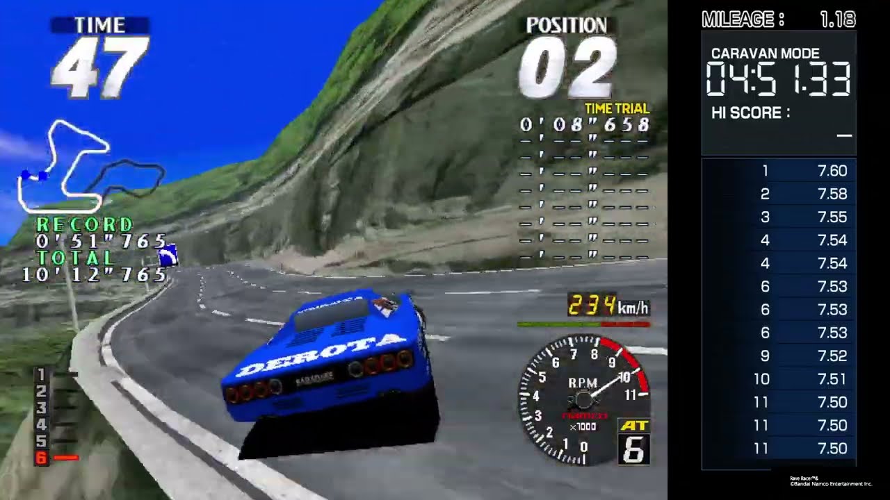 Arcade Archives Rave Racer_ Caravan mode _ Mileage is your score