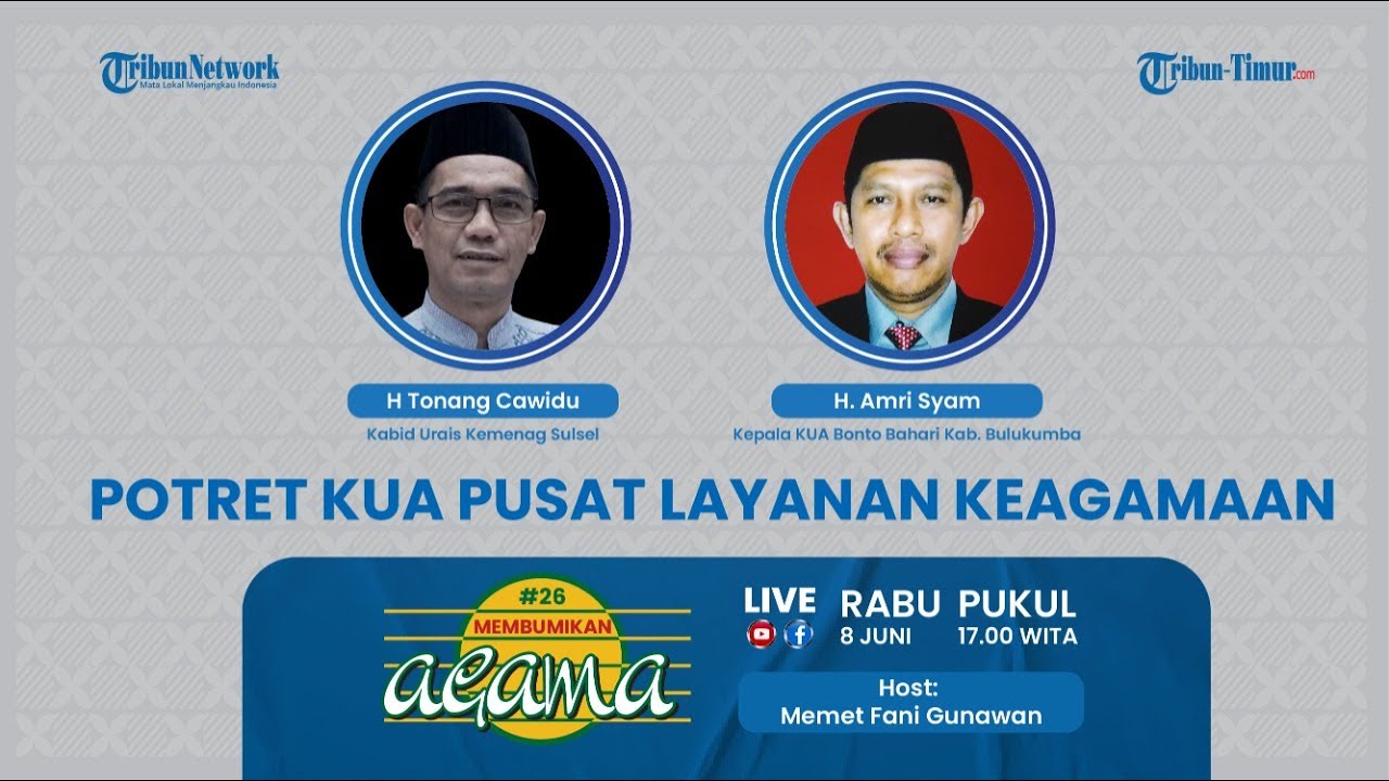 🔴 LIVE MEMBUMIKAN AGAMA: Potret KUA Pusat Layanan Keagamaan