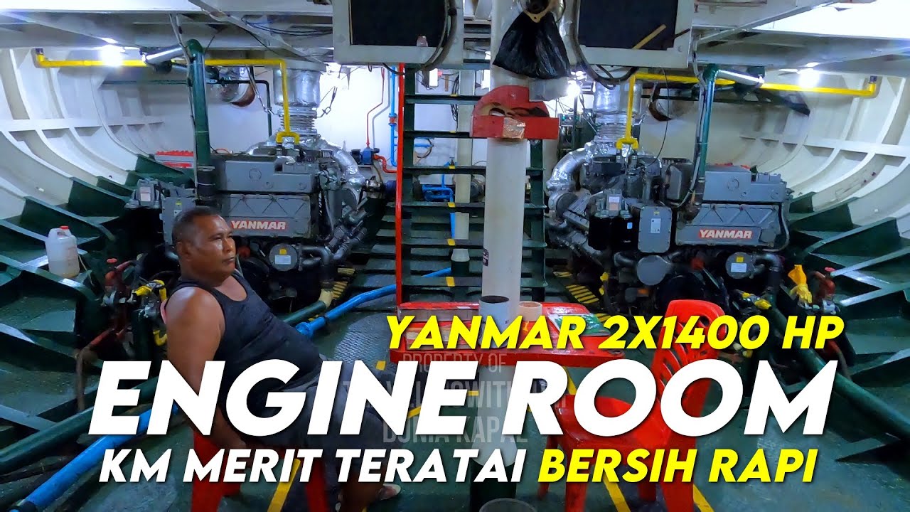 Engine Room KM Merit Teratai Tertata Rapi Terawat dan Bersih