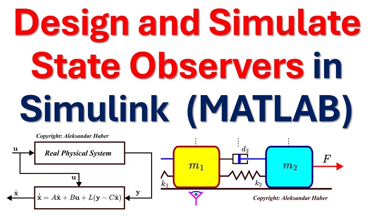 Design and Simulate State Observers of Dynamical Systems in Simulink (MATLAB)
