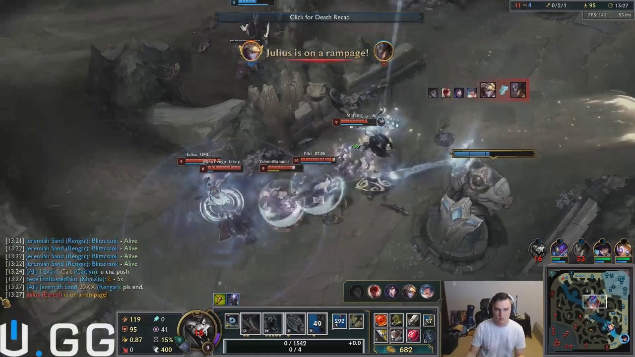 Dekar trolling a ranked game