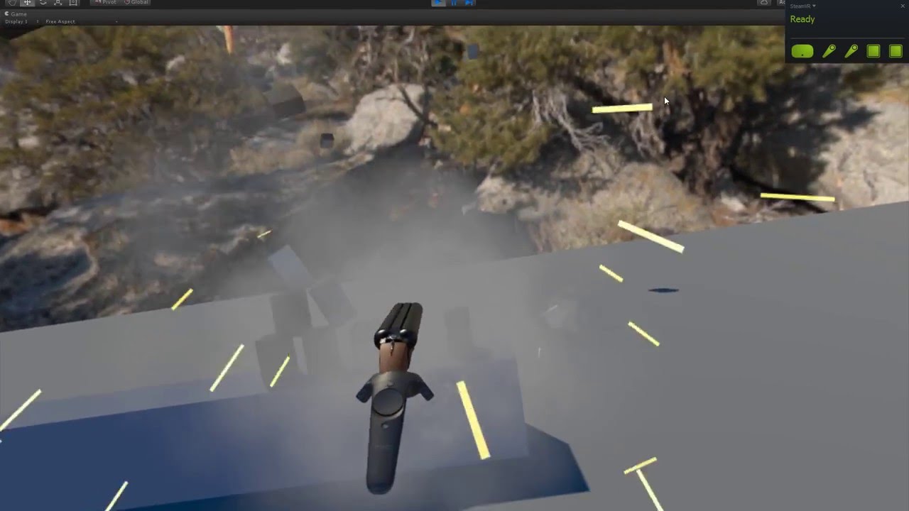 Virtual Object Experiments with SteamVR in Unity