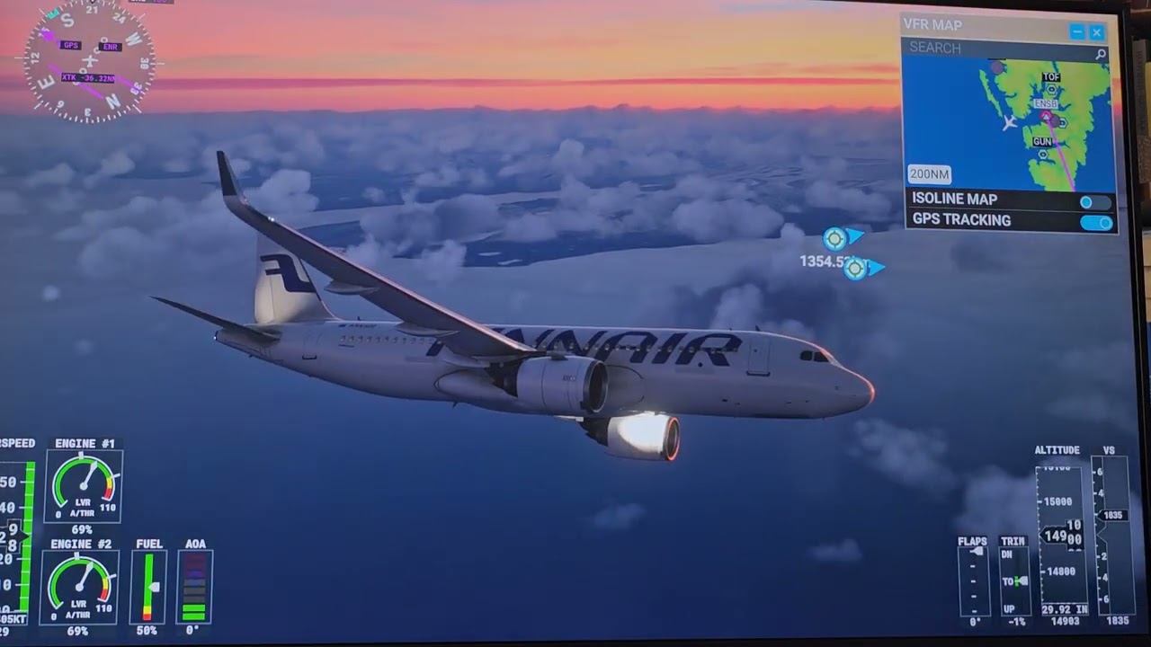 Microsoft Flight Simulator - Svalbard, Norway to Rovaniemi, Finland (A320 Finnair)