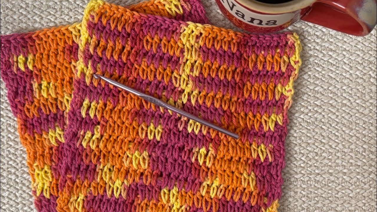 Double Crochet Dish Cloth - Perfect for even the beginner 🧶