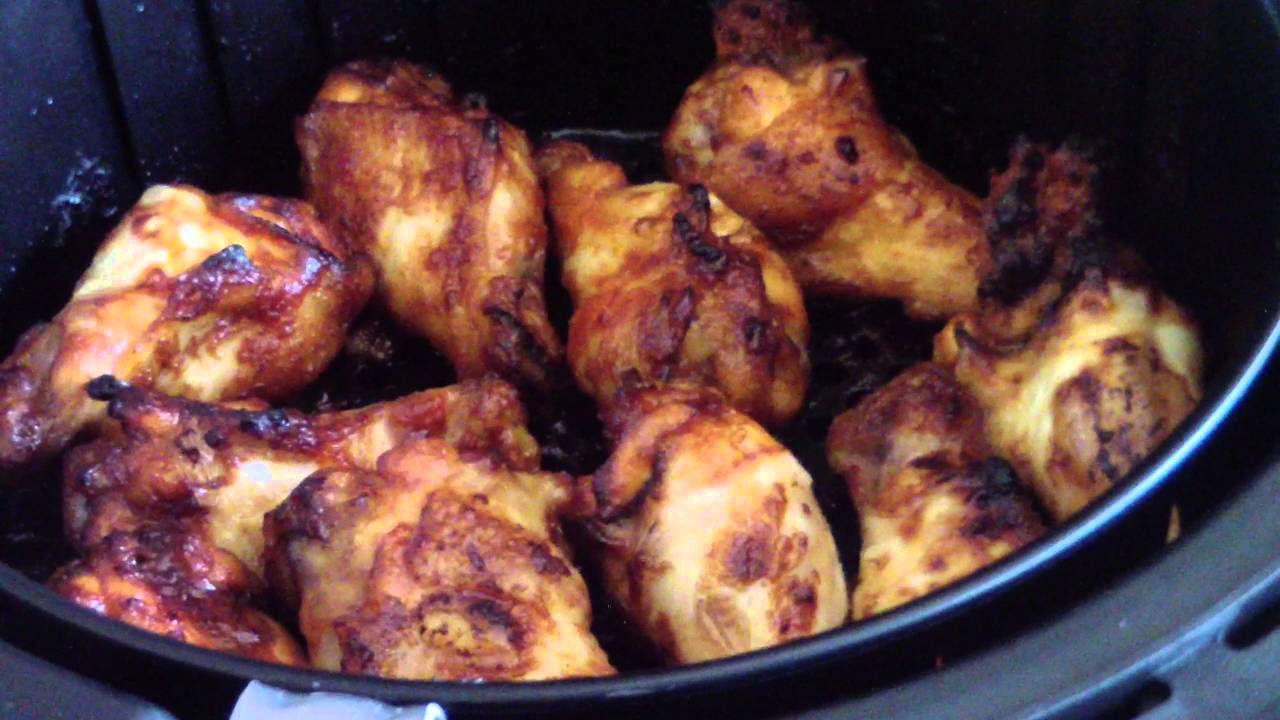 Air Fryer Honey BBQ wings drummettes SWEET BABY RAY'S cook's essentials
