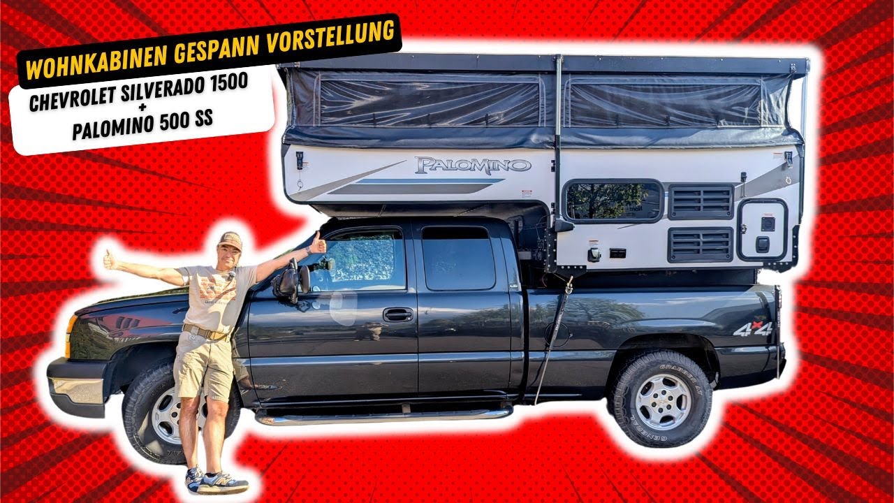 Chevrolet 1500 Pickup mit Palomino 500SS Wohnkabine - 