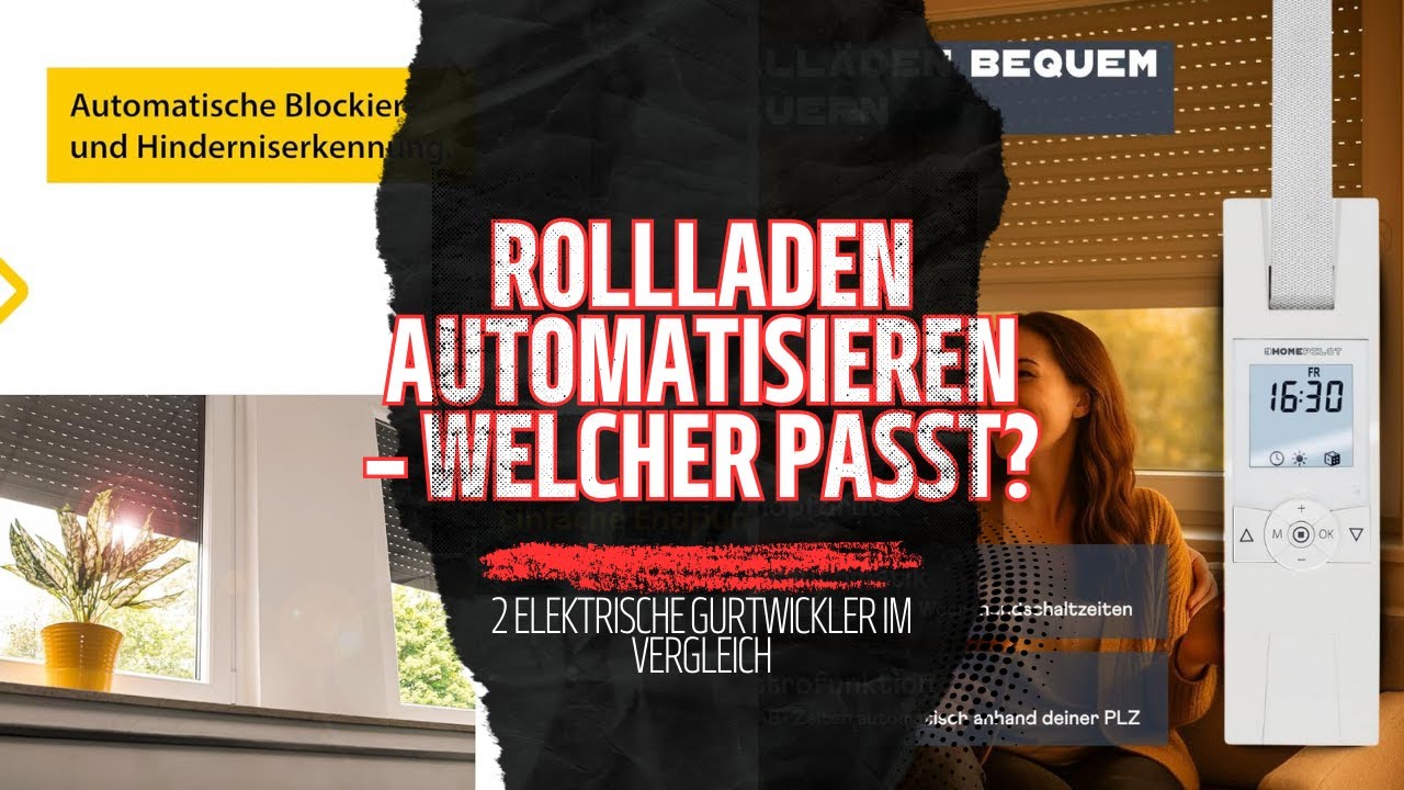 Rollladen automatisieren: Elektrischer Gurtwickler Vergleich | Schellenberg vs. RolloTron Premium