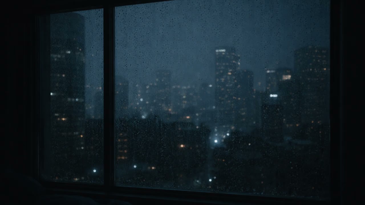 Rainy Urban Night for Deep Sleep & Relaxation — 10 Hours