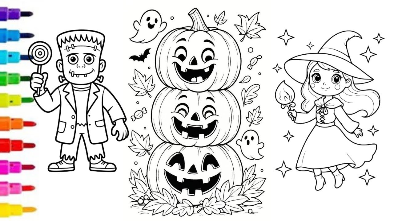 Halloween Special Coloring For Kids And Toddlers