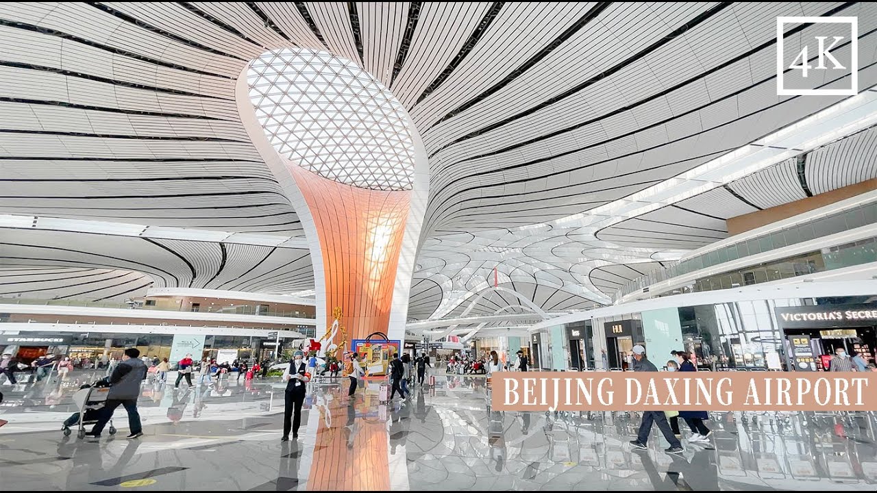 「4K」Walking in the world's largest airport interior｜China’s New $17 Billion Beijing Daxing Airport