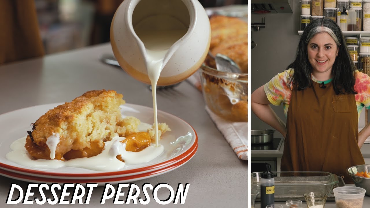 Claire Saffitz Makes Peach Cobbler | What's For Dessert