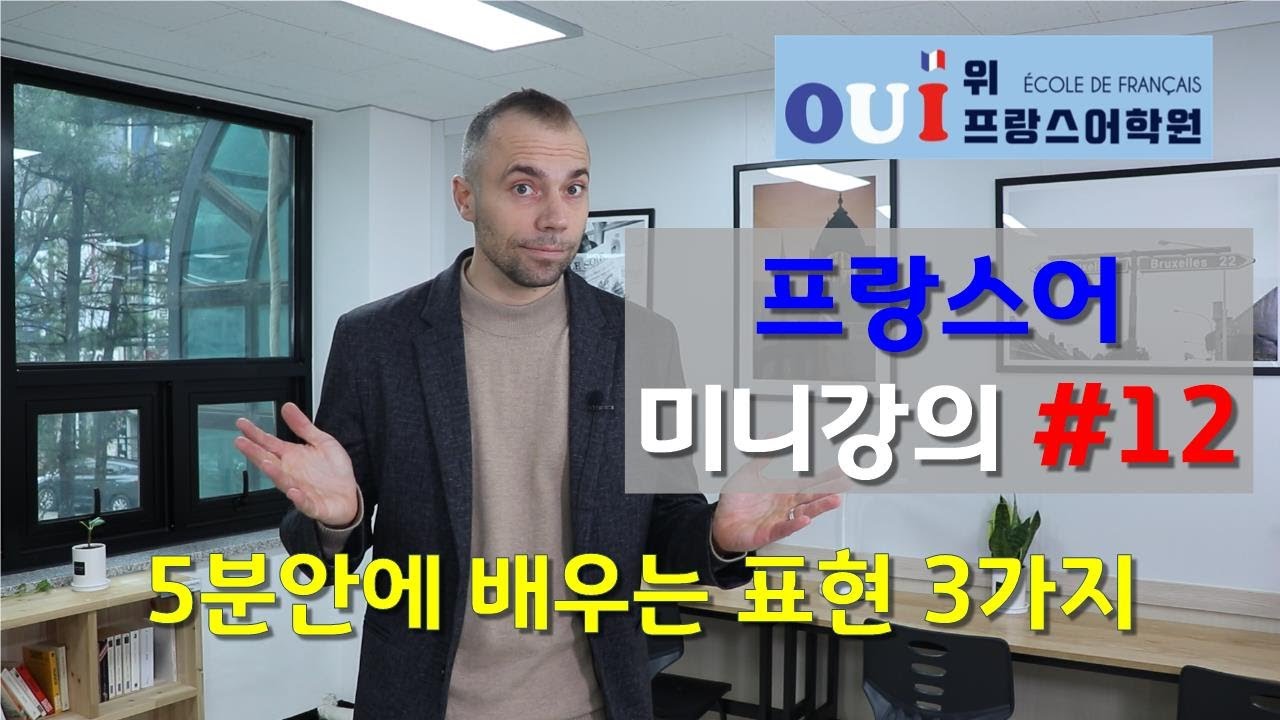 프랑스어 미니강의 #12 (크리스쌤)