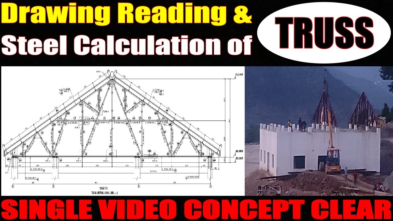 Drawing Reading And Steel Calculation Of Truss #trussdesign #truss #technology #trending #subscribe