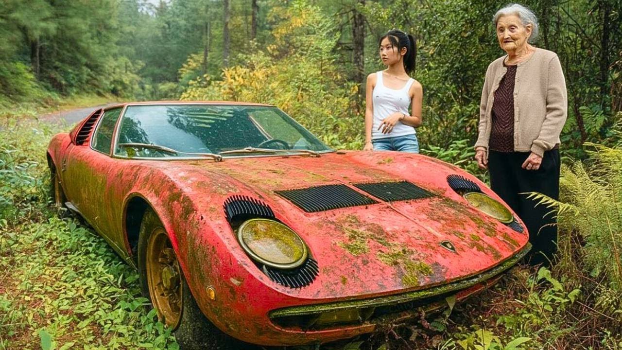 ASMR Abandoned Supercar Restoration and Washing by a Girl | Lamborghini Miura