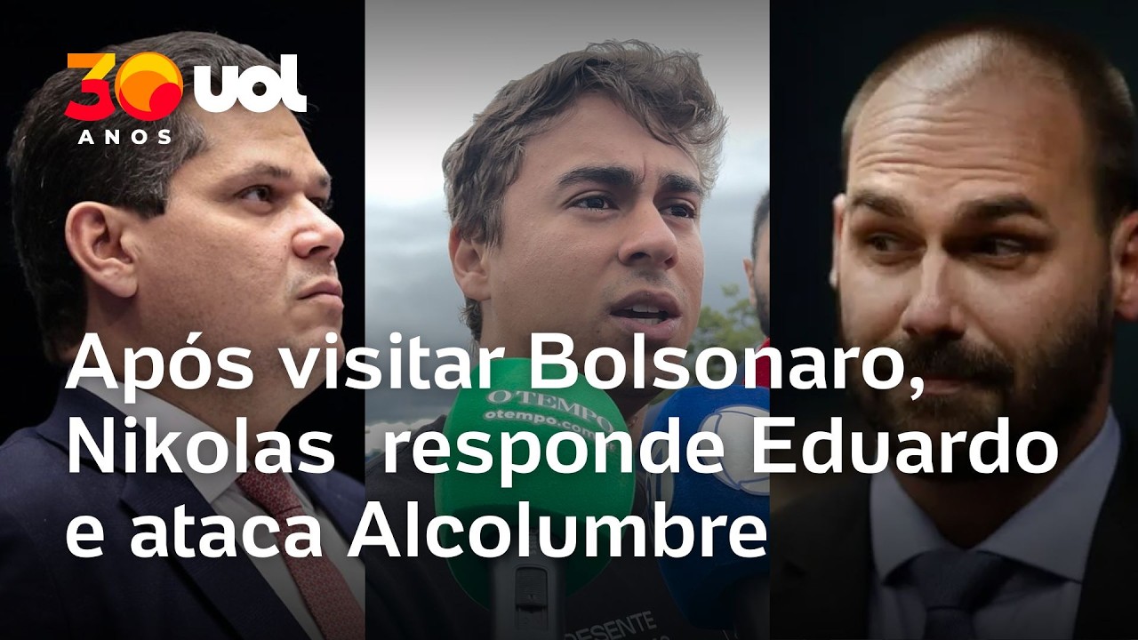 Nikolas visita Bolsonaro da Papudinha e fala sobre eleições, Eduardo Bolsonaro e Alcolumbre; vídeo