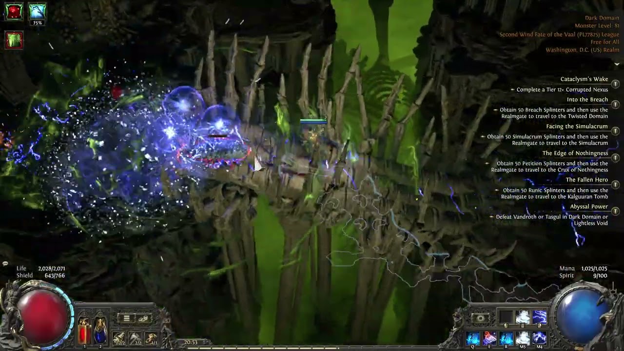 Path of Exile 2: POE2: FOTV-SW: first darkness domain | Bloodmage