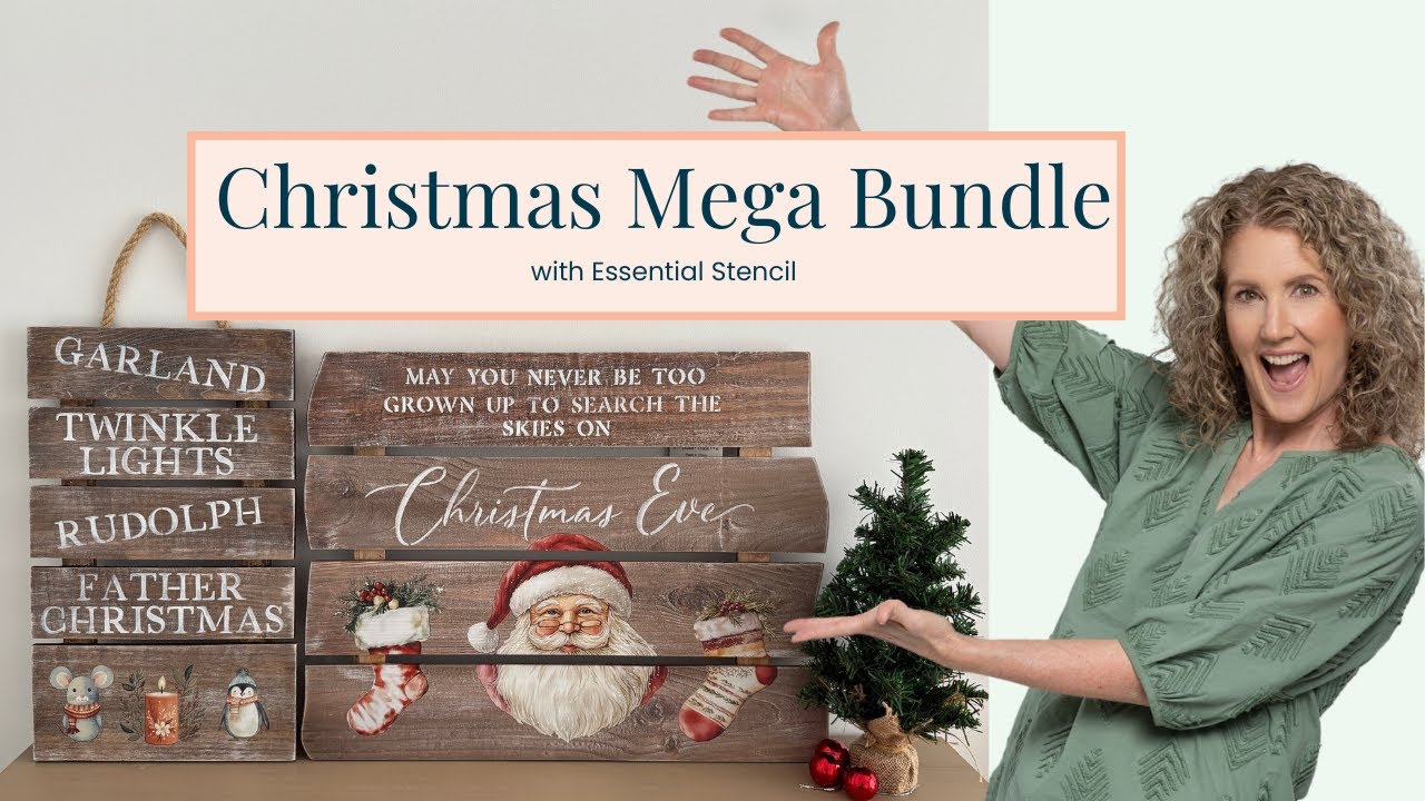 Essential Stencil Biggest Christmas Bundle Yet! Unbox & Create with me!