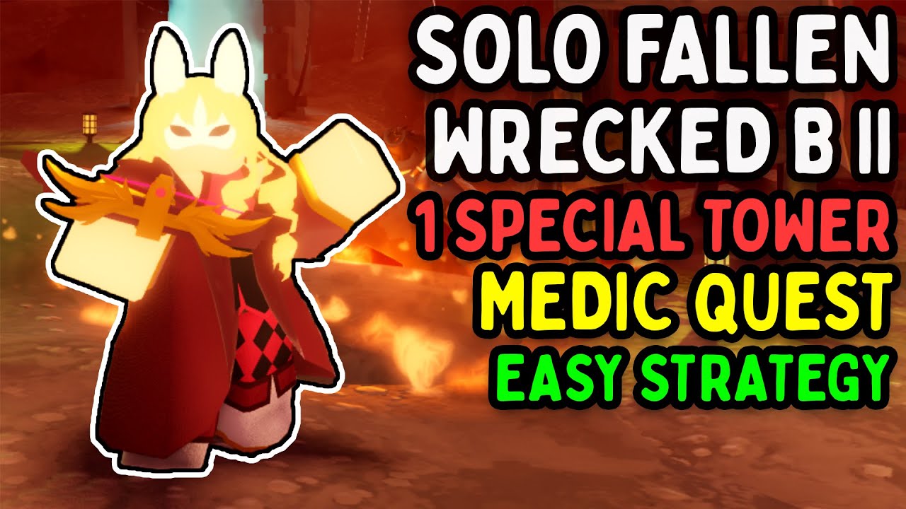 SOLO FALLEN ON WRECKED BATTLEFIELD II WITH 1 SPECIAL TOWER | Tower Defense Simulator