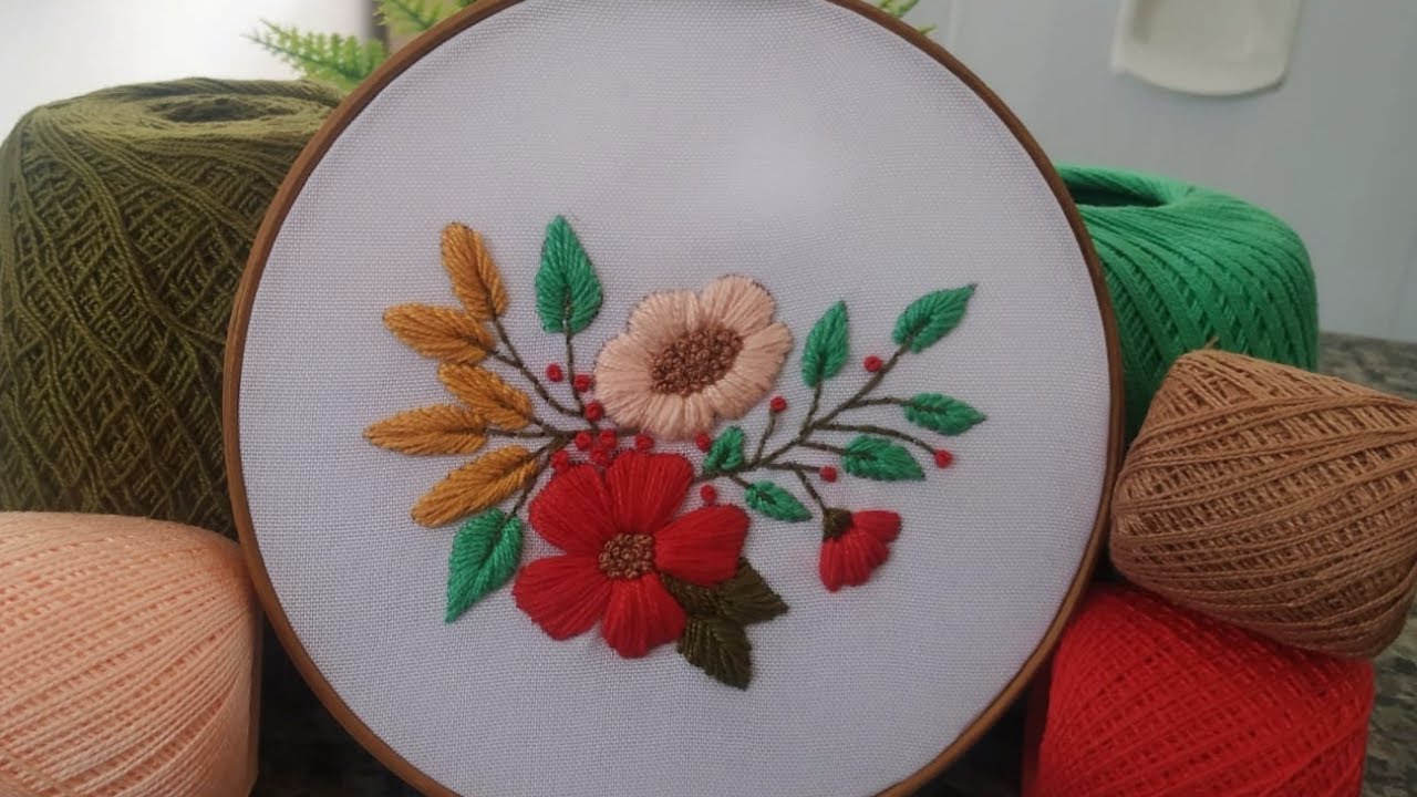 Bordado a Mão: Bordado de Flores Para Iniciantes - ASMR