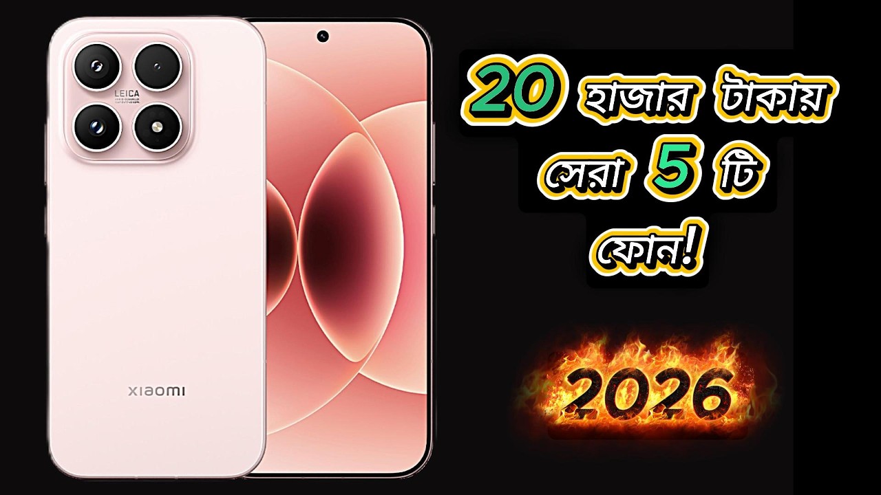 Top 5 Best Phones Under 20k in BD. ২০ হাজার টাকায় সেরা ৫টি ফোন ২০২৬ |