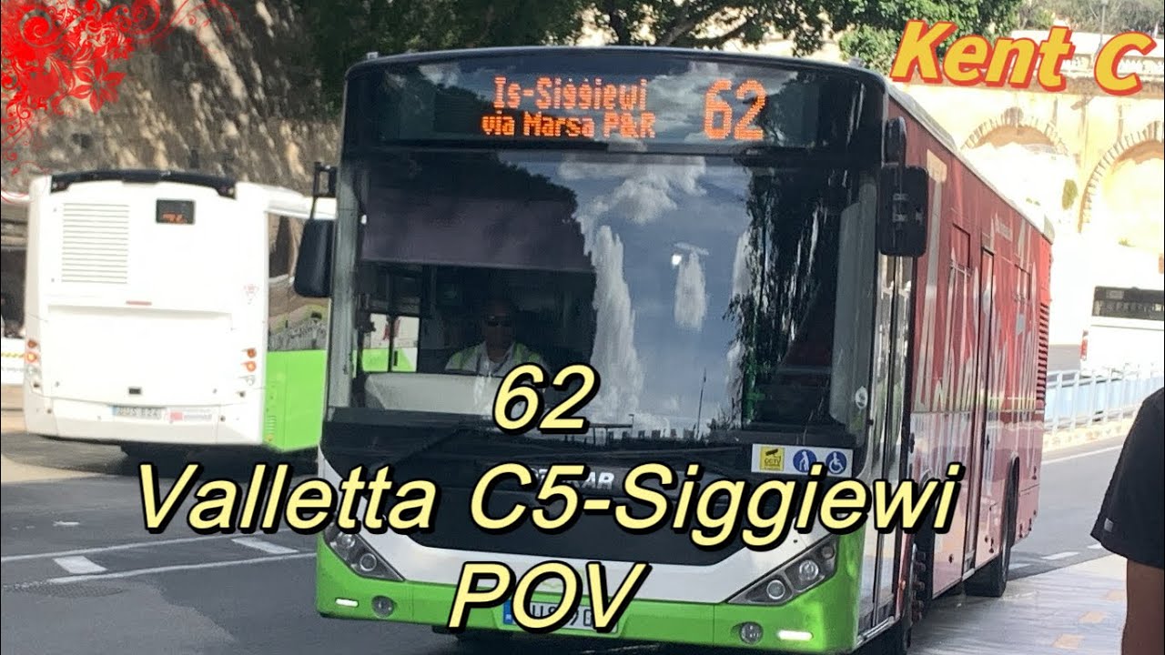 Malta Bus Route 62（Valletta C5-Siggiewi）8x speed 1st person pov