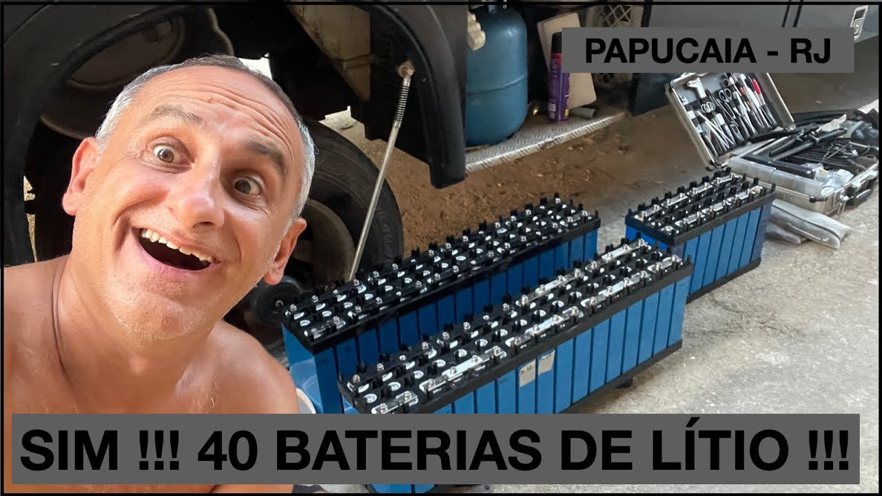 40 BATERIAS DE LÍTIO NO MOTORHOME !!! - Brasil Especial RIBEIRA Bateria Litio 07 11 2023