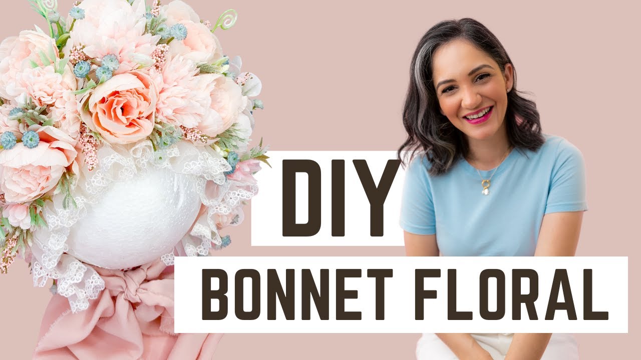 BONNET FLORAL DE BEBE PARA PROPS