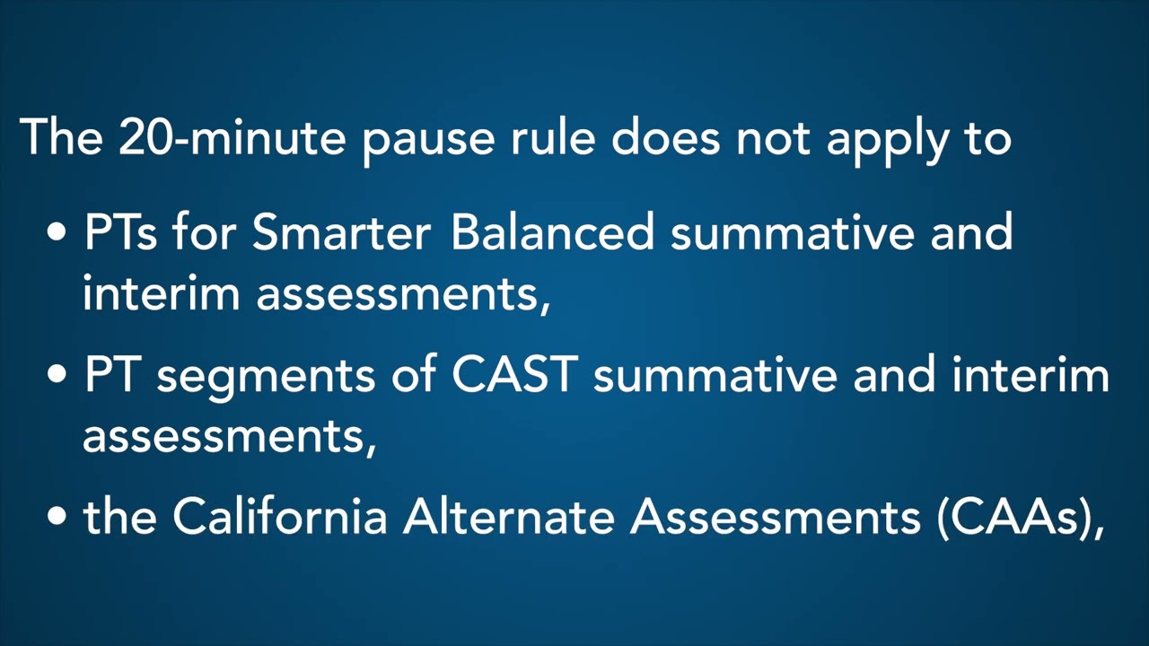 CAASPP and ELPAC Pause Rules