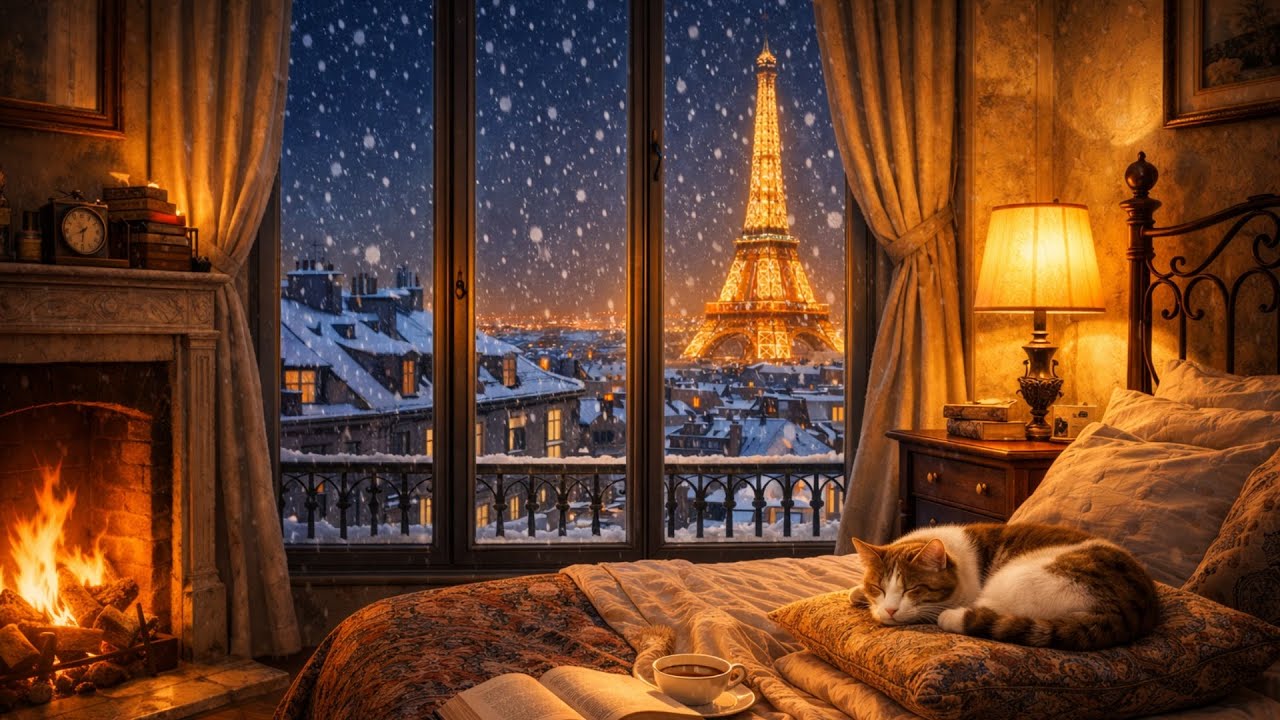 cozy night 1950's with soft vintage oldies playing in another room for unwind & relax, Vol. 5