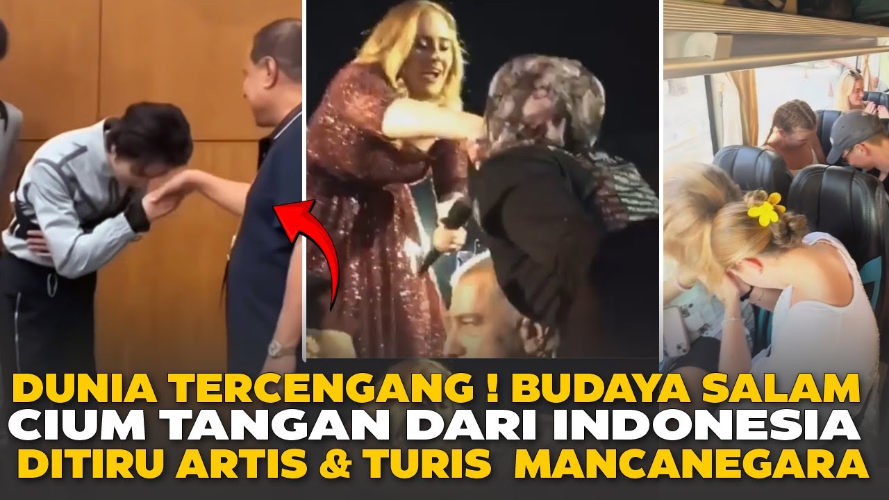 KEREN DUNIA TERKAGUM ! Budaya Salam Cium Tangan Indonesia Ditiru Artis & Turis Mancanegara