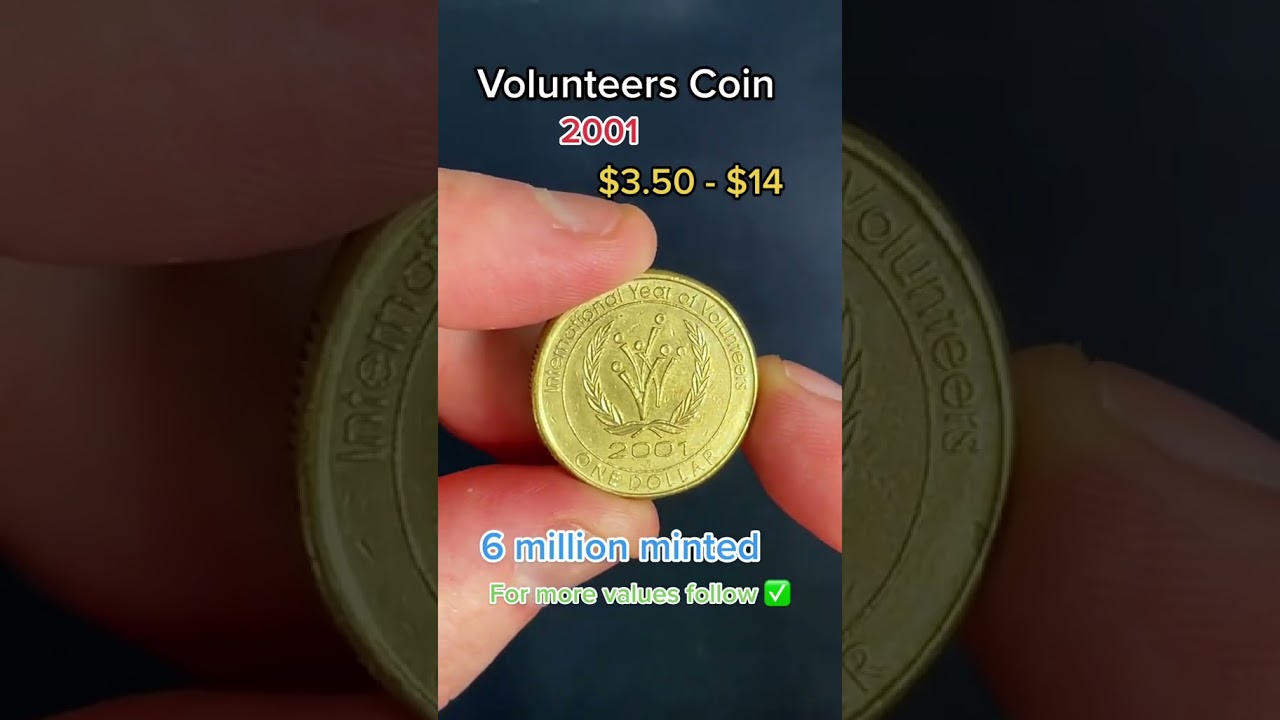 Volunteers $1 Coin 2001. 6 million minted