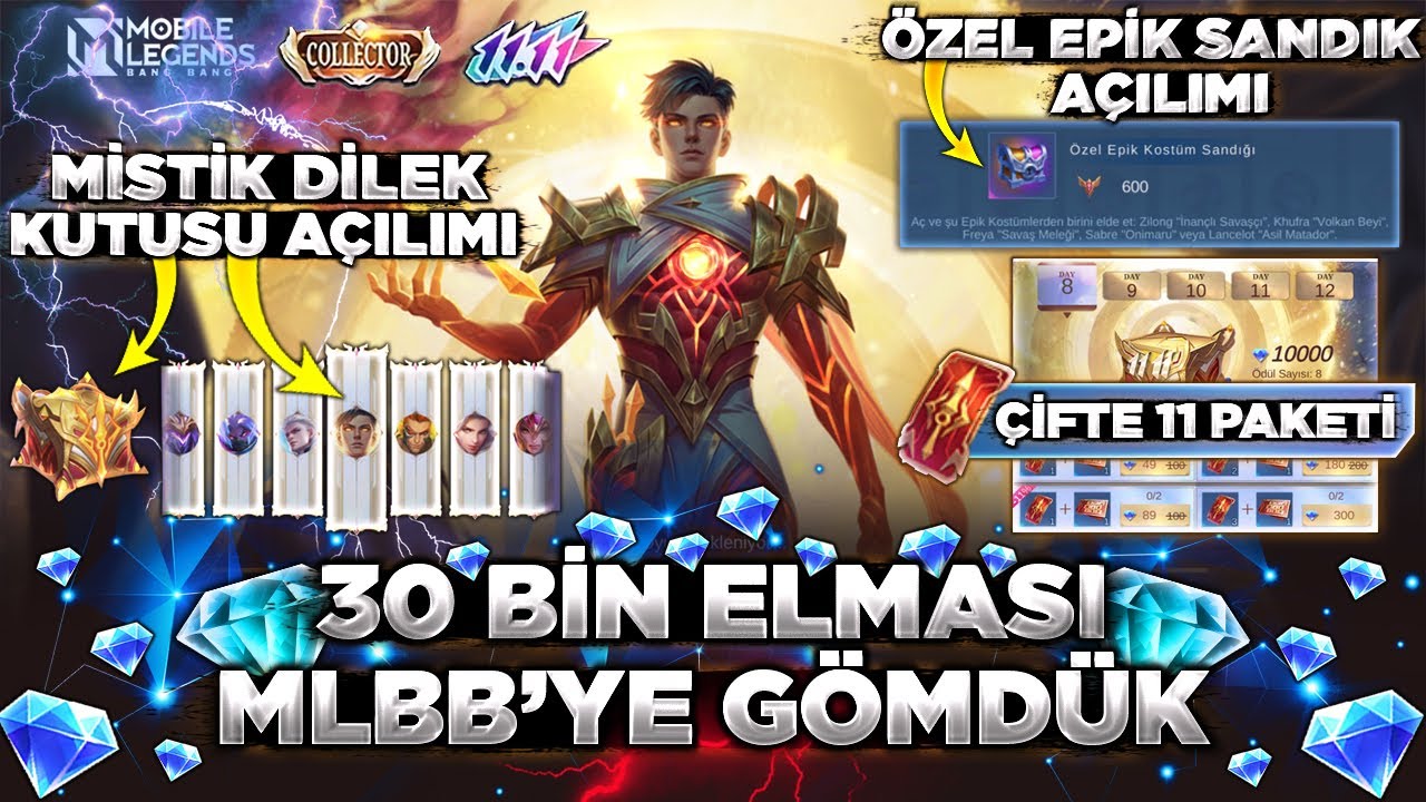 30 Bin Elmaslık Çifte 11 Dilek Çekilişi | Mistik Dilek Kutusu ve Özel Epik Sandığı Açılımı Yaptım