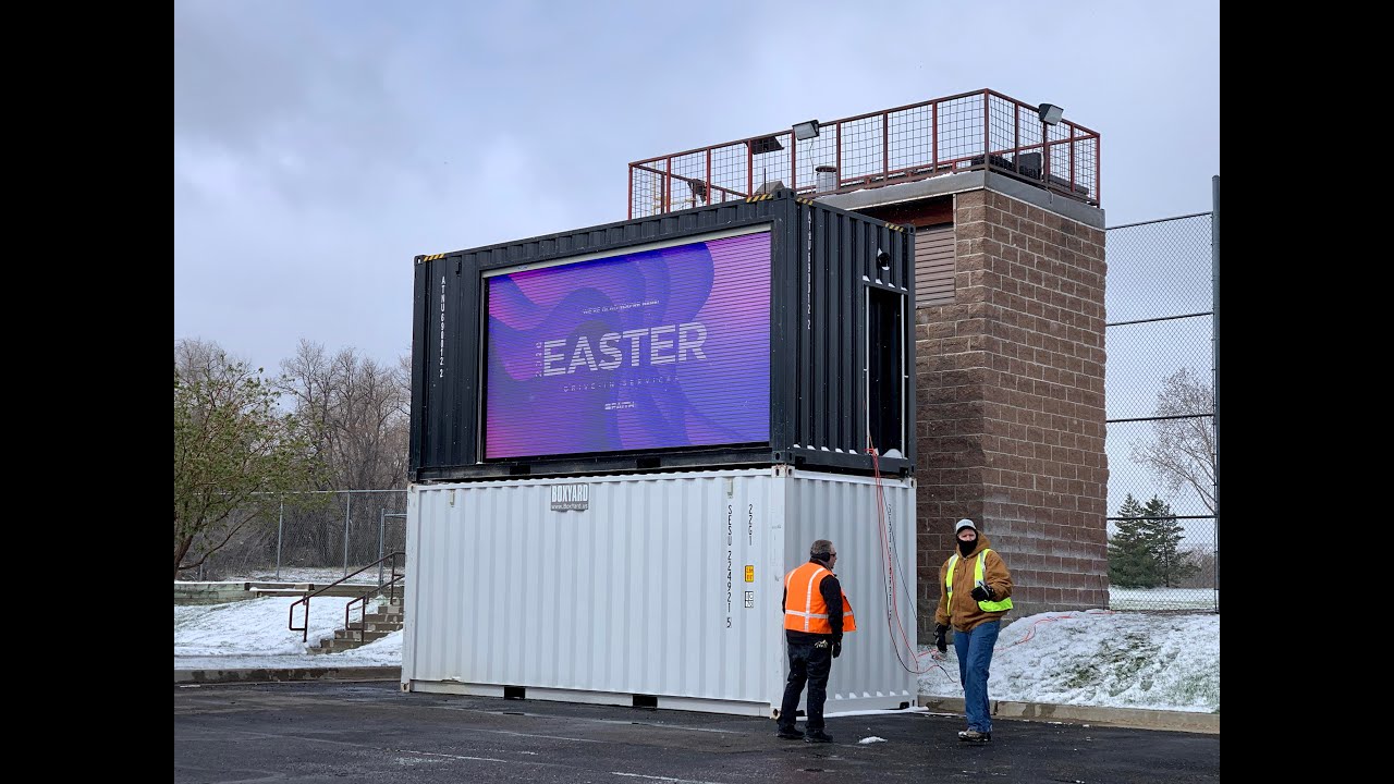 BoxYard Containers Video LED Screen Shipping Container