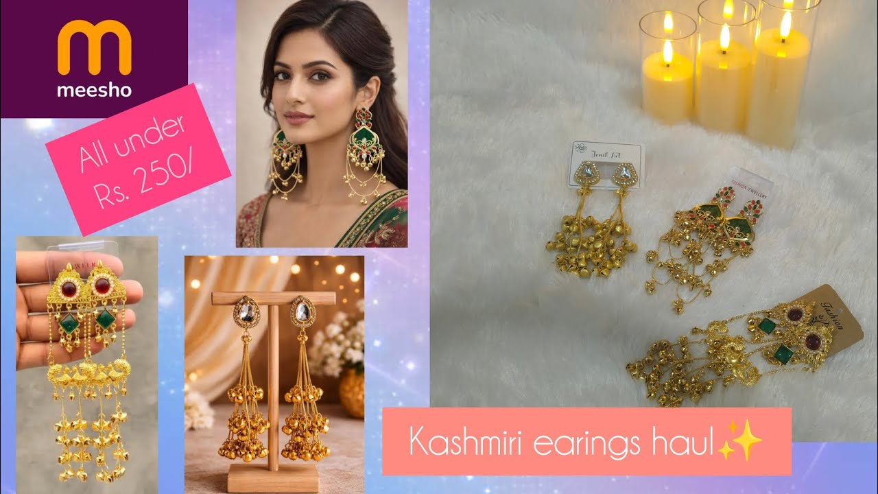 Meesho Huge Earrings Haul 2026 😍| AD Jhumkas, Kashmiri & Wedding Partywear Jewels Under ₹500!