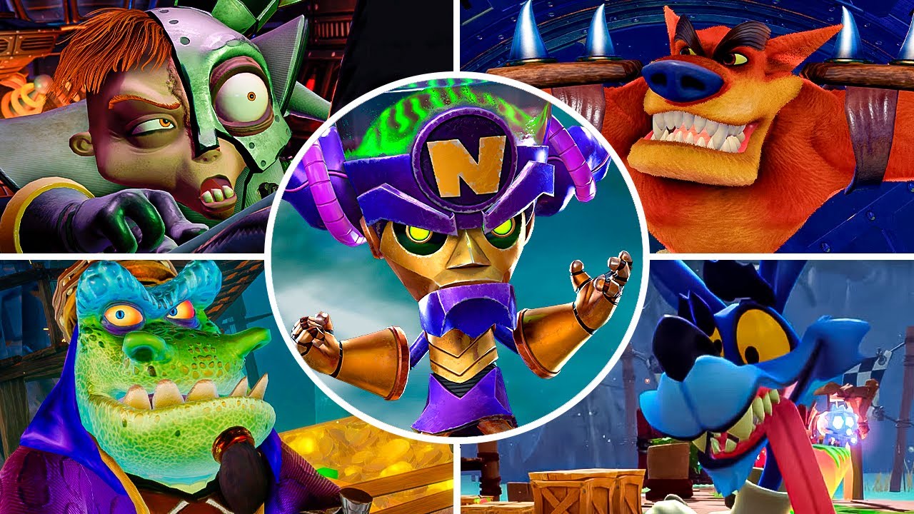 Crash 2 Cortex Strikes Back Remake - All Bosses (No Damage) Ending + Secret | 4K 60FPS