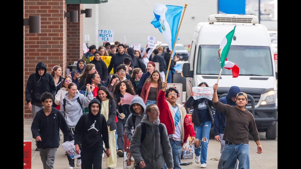 Lincoln North Star students hold walkout demonstration against ICE