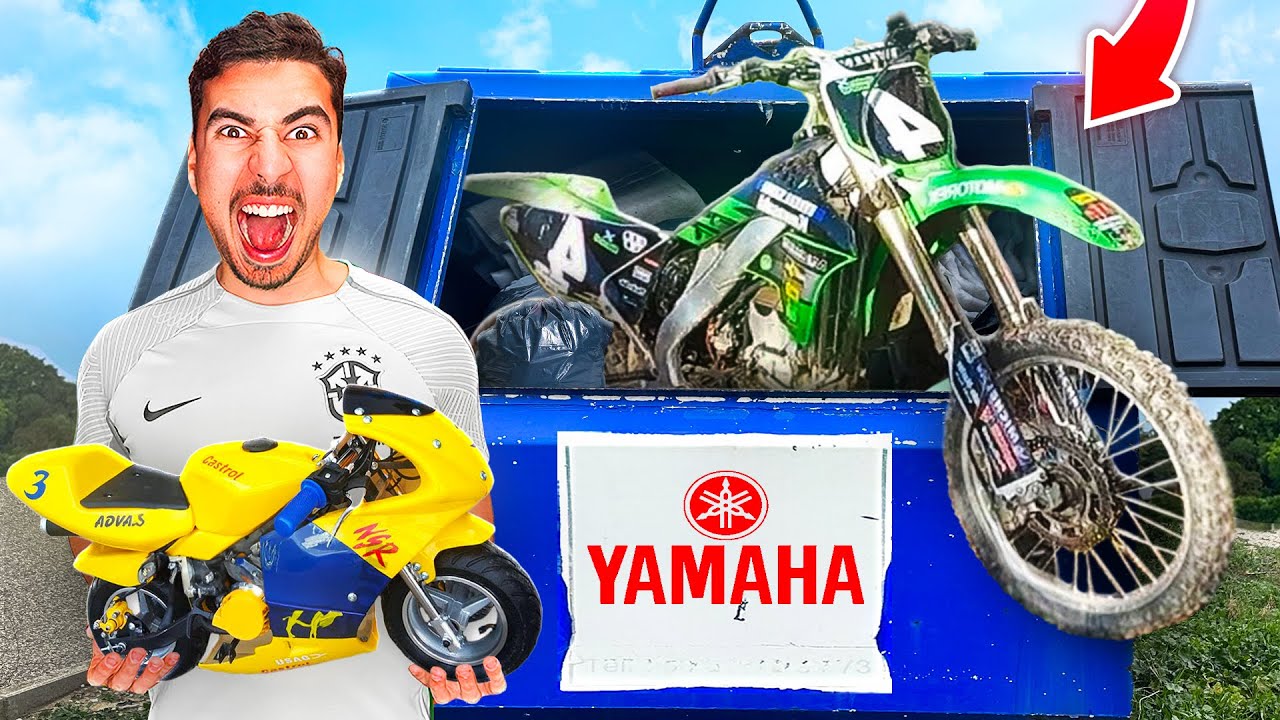 FOUILLER LES POUBELLES DES MAGASINS DE MOTOCROSS 😈 (JACKPOT)