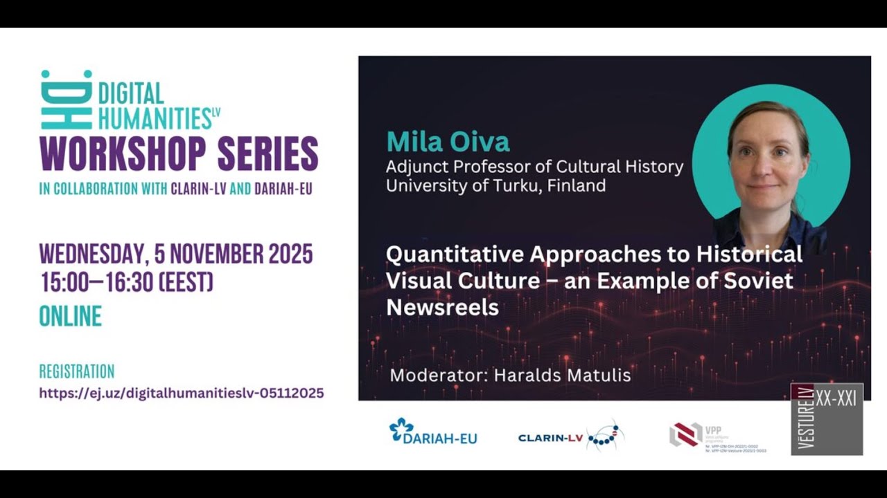 digitalhumanities.lv seminārs ar Milu Oivu, 05.11.2025